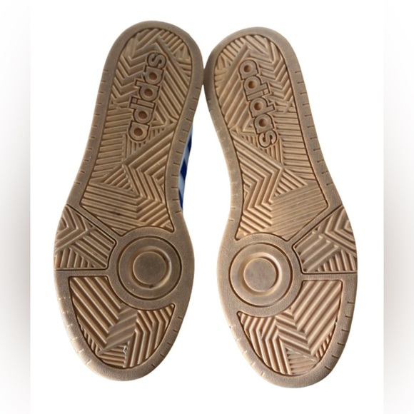 Adidas White and Blue Mid-Top Sneakers - Picture 7 of 9